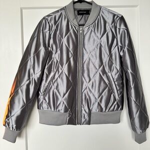 NEW Silver Bomber Jacket Size SM